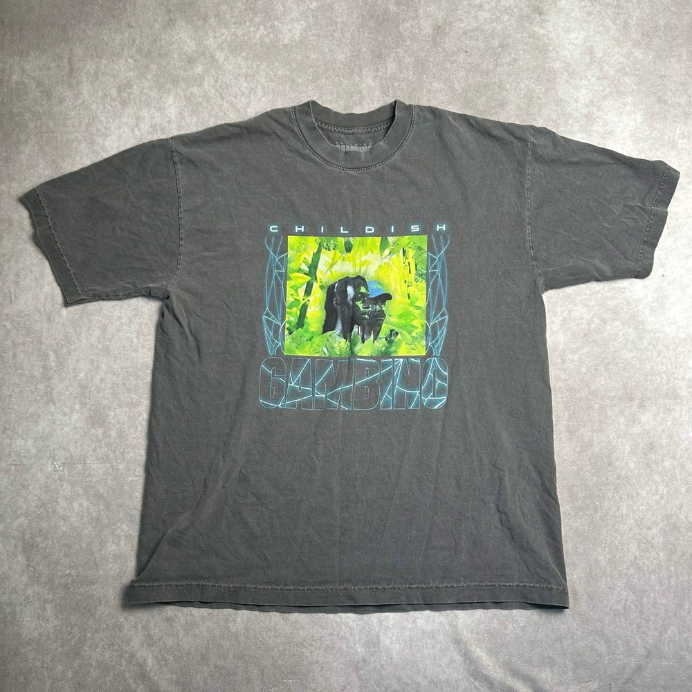 Childish Gambino The New World Tour Graphic T-Shirt Washed Black Large